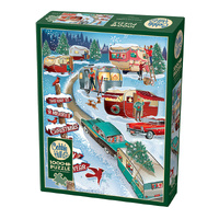 Cobble Hill Christmas Campers Jigsaw Puzzle incl Poster 1000 Pieces