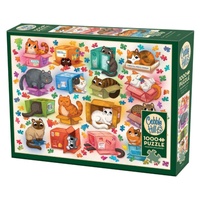 Cobble Hill Cats vs Puzzles Jigsaw Puzzle incl Poster 1000 Pieces