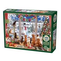 Cobble Hill Christmas Visitors Jigsaw Puzzle incl Poster 1000 Pieces
