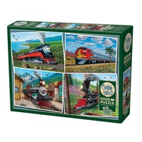 Cobble Hill Historic Locomotives Jigsaw Puzzle incl Poster 1000 Pieces
