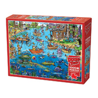 Cobble Hill Doodletown Gone Fishing Jigsaw Puzzle 1000 Piece (COB44503)