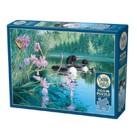 Cobble Hill Iris Cove Loons Jigsaw Puzzle incl Poster 500 Pieces