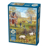 Cobble Hill Young Family Farm Jigsaw Puzzle incl Poster 500 Pieces