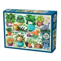Cobble Hill Cats vs. Plants Jigsaw Puzzle incl Poster 500 Pieces