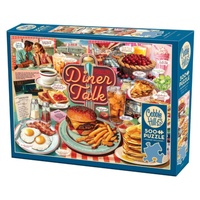 Cobble Hill Diner Talk Adult Jigsaw Puzzle incl Poster 500 Pieces