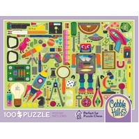 Cobble Hill Nerdy Junk Drawer Jigsaw Puzzle incl Poster 100 Pieces