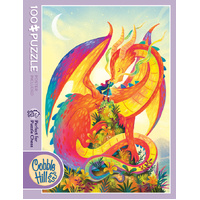 Cobble Hill Rainbow Dragon Jigsaw Puzzle incl Poster 100 Pieces
