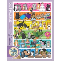 Cobble Hill Doodlecat Days Jigsaw Puzzle incl Poster 100 Pieces