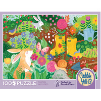 Cobble Hill Rabbit Garden Jigsaw Puzzle incl Poster 100 Pieces