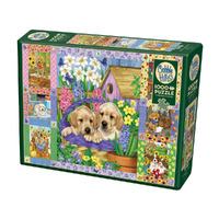 COBBLE HILL PUPPIES & POSIES QUILT 1000pc PUZZLE (COB80278)