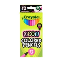 Crayola Neon Colored Pencils for Kids Ages 3+ 12 Pack