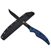 Cuda Professional 9" Full Tang Serrated Knife w/ Sheath (CU-18129)
