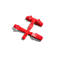 Zee Dog Neopro Adjustable Soft Dog H Harness Coral Red Large