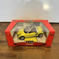 Burago Smart Roadster Yellow 1:18 Diecast Model Car