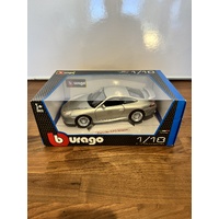 Burago Porsche GT3 Strasse Silver 1:18 Diecast Model Car