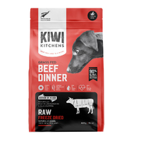 Kiwi Kitchens Raw Freeze Dried Grass Fed Beef Dinner Dry Dog Food 425g