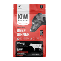 Kiwi Kitchens Raw Freeze Dried Grass Fed Beef Dinner Dry Dog Food 900g