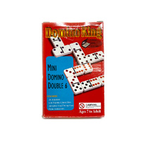 Domino King Mini Domino Double 6 incl Handy Vinyl Case for Ages 7+ (DOM004616)