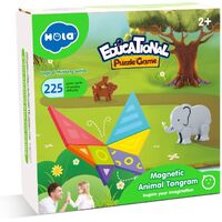Hola Magnetic Animal Tangram Educational Puzzle Game for Ages 2+ (EAR001734)
