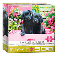 Black Labs in Pink Box Jigsaw Puzzles 500 Pieces XL (EUR45462)