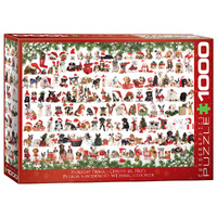 Eurographics Holiday Dogs Jigsaw Puzzle 1000 Pieces (EUR60939)