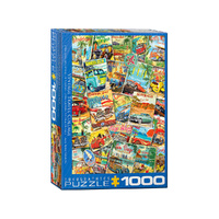 Eurographics Vintage Travel Collage Jigsaw Puzzle 1000 Pieces (EUR65628)