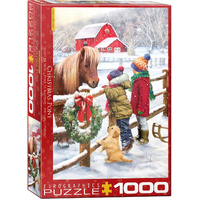 Eurographics Christmas Pony Jigsaw Puzzle 1000 Pieces