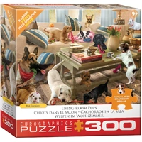 Eurographics Living Room Pups Jigsaw Puzzle XL 300 Pieces