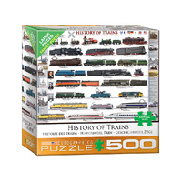 Eurographics History of Trains Large Pieces Jigsaw Puzzle 500 Pieces (EUR80251)