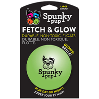 Spunky Pup Fetch & Glow Durable Dog Toy Ball Large 9cm