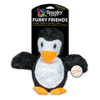 Spunky Pup Penguin with Ball Squeaker Plush Interactive Dog Toy