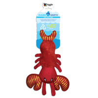 Spunky Pup Clean Earth Plush Lobster Dog Squeaker Toy Large