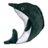 Spunky Pup Sea Plush Dolphin Dog Squeaker Toy Medium