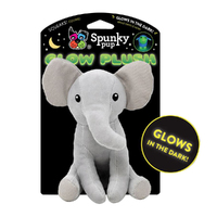 Spunky Pup Glow Plush Elephant Interactive Durable Pet Dog Toy Large