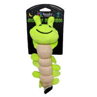Spunky Pup Glow Plush Caterpillar Interactive Durable Pet Dog Toy Large