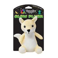 Spunky Pup Glow Plush Fox Interactive Durable Pet Dog Toy Small