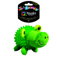 Spunky Pup Lil Bitty Squeaker Gator Plush Interactive Dog Toy