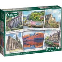 Falcon De Luxe Greetings from Scotland Jigsaw Puzzle 1000 Pieces (FAL11325)