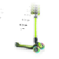 Globber Elite Deluxe Push Scooter w/Lights - Lime Green (G444-406)