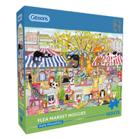 Gibsons Flea Market Moggies by Kate Mawdsley Jigsaw Puzzle XXL 100 Pieces