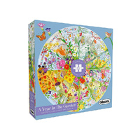 Gibsons Year in the Garden Circular Jigsaw Puzzle 500 Pieces (GIB037050)