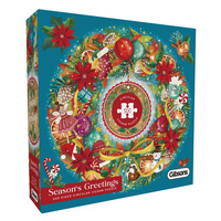 Gibsons Seasons Greetings Circular Jigsaw Puzzle 500 Pieces