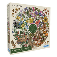 Gibsons The Art File: Nature's Seasons Circular Jigsaw Puzzle 500 Pieces
