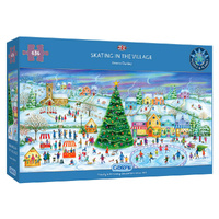 Gibsons Skating in the Village Jigsaw Puzzle 636 Pieces (GIB040609)