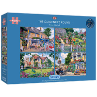 Gibsons The Gardeners Round Jigsaw Puzzle 4 x 500 Pieces (GIB050479)