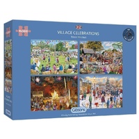 Gibsons Village Celebrations Jigsaw Puzzle 4 x 500 Pieces