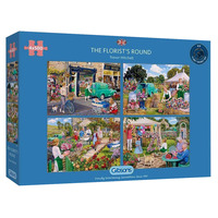 The Florists Round Jigsaw Puzzles 4 x 500 Pieces (GIB050585)