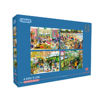 Gibsons A Dogs Life Jigsaw Puzzle 4 x 500 Pieces (GIB050653)