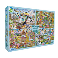 Gibsons RSPB: Wings in the Wild Jigsaw Puzzles 4 x 500 Pieces