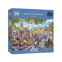 Gibsons Market Day Norwich Jigsaw Puzzle 1000 Pieces